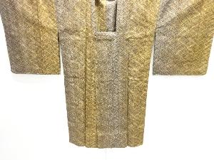 未使用品　仕立て上がり　組織り　幾何学模様織り出しロング道行コート(ショール付き)